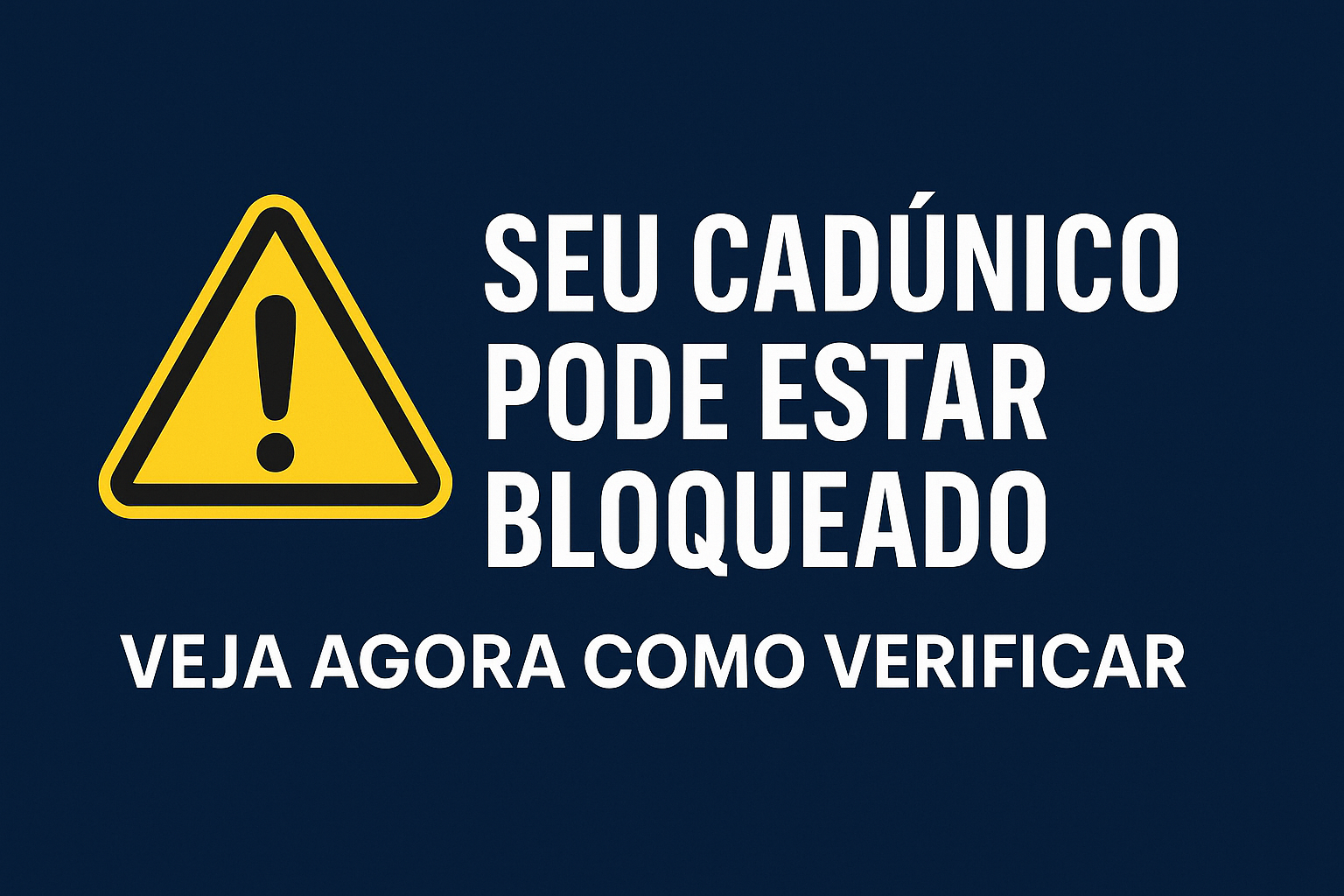 cad unico bloqueado